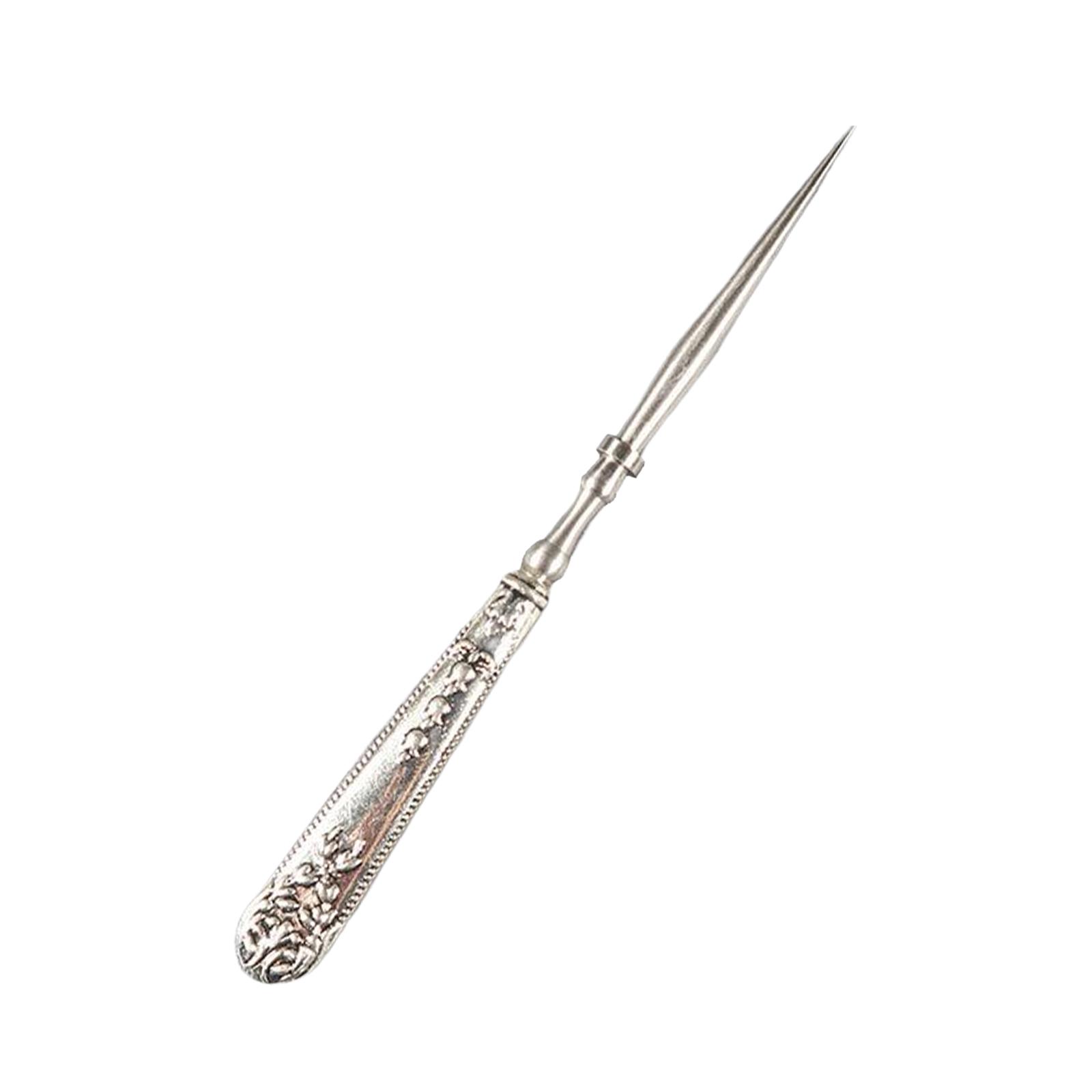 Portable Leather Punch Hole Awl, Leathercraft Punching , Repair Tool Tailors Sewing Equipment, Size: Length 12cm, Silver